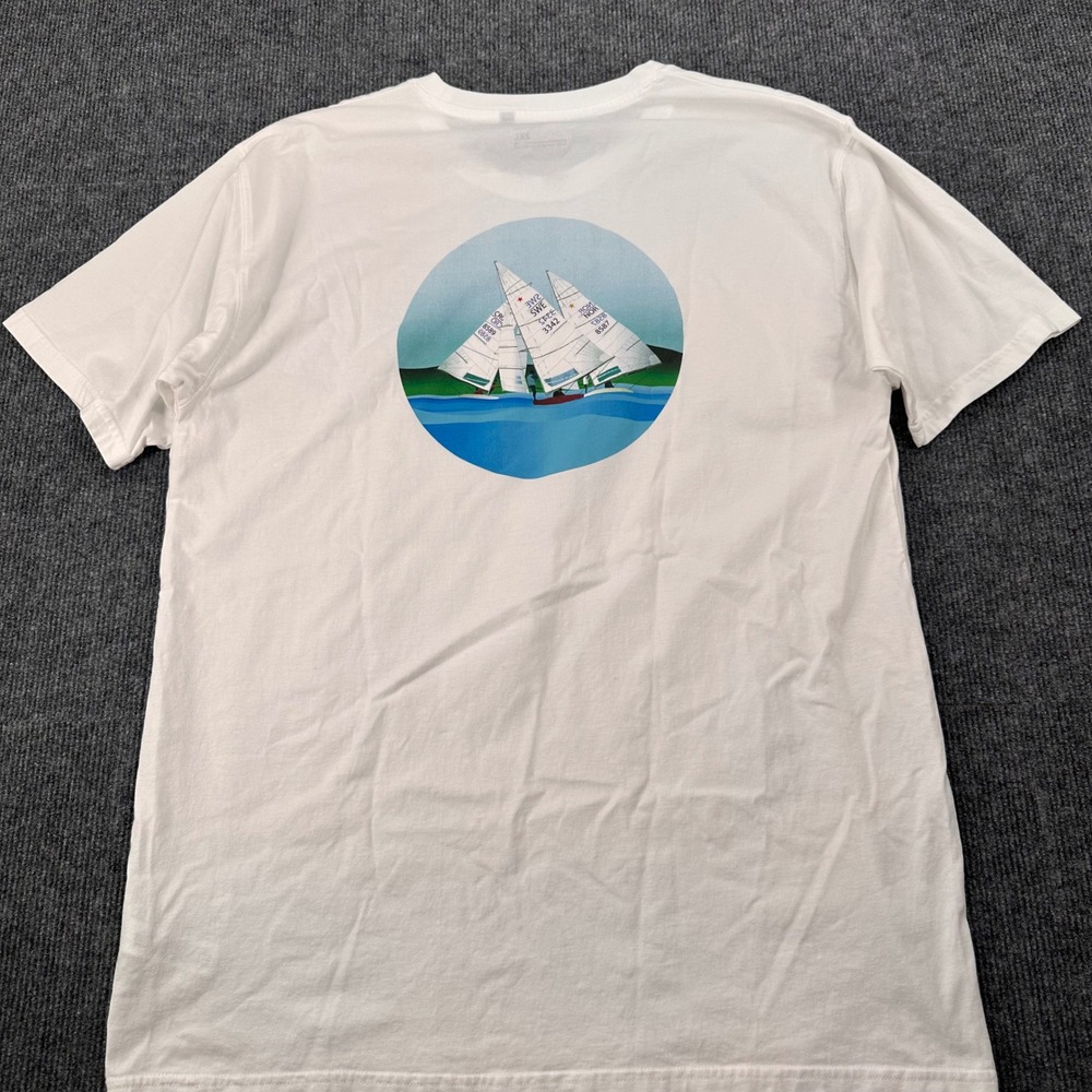 Neutral Product Type 2XL Sailing Graphic Organic Cotton White Modern Nautical
